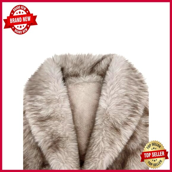 Faux Fur Vest Sleeveless Open Front Cardigan Slim Fit Winter Coat - Picture 5 of 5